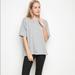 Brandy Melville Tops | Brandy Melville Heather Grey Oversized Soft Relaxed Boyfriend Tee Shirt | Color: Gray | Size: One Size