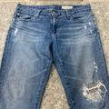 Anthropologie Jeans | Anthropology Size 28 Regular Relaxed Distressed Medium Shade Denim | Color: Blue | Size: 28