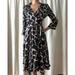 Zara Dresses | Like New * Zara Woman 100% Silk Animal Print Below Knee Wrap Dress Sz S | Color: Black/Tan | Size: S