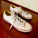Converse Shoes | Converse Chuck Taylor All Star White Leather Ox Low Sneakers Size W6.5 M5 | Color: White | Size: 6.5