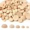 Demi-perles en bois naturel non finies pour enfants, bricolage, arts et artisanat, accessoires de