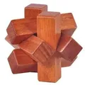 Puzzle en bois de petite taille jeu classique de 6 pièces pour adultes et enfants