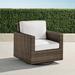 Small Palermo Swivel Lounge Chair in Bronze Finish - Resort Stripe Seaglass, Standard - Frontgate