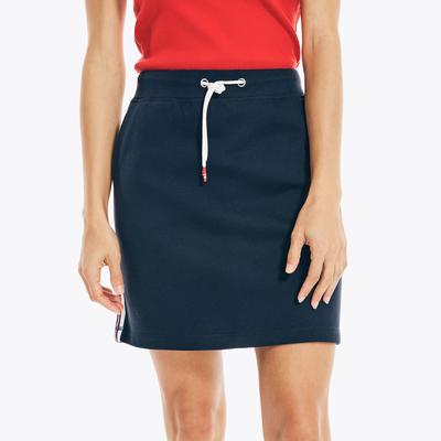 Nautica Women's Solid Knit Skirt Stellar Blue Heather, XS