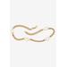 Women's Yellow Gold-Plated Sterling Silver Ankle Bracelet (7.5Mm), 10 Inches by PalmBeach Jewelry in Gold