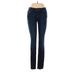 DL1961 Jeans - Mid/Reg Rise Skinny Leg Denim: Blue Bottoms - Women's Size 25 - Dark Wash