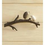 Wind & Weather Two Birds on a Branch Wall Art Metal in Brown/Gray/White | 5 H x 10.25 W in | Wayfair GO7779