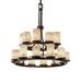 Justice Design Group Alabaster Rocks! 33 Inch 21 Light Chandelier - ALR-8767-10-MBLK