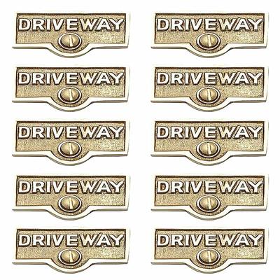 10 Switch Plate Tags DRIVEWAY Name Signs Labels Brass | Renovator's Supply