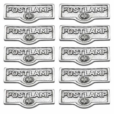 10 Switch Plate Tags POST LAMP Name Signs Labels Chrome Brass | Renovator's Supply