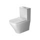 Stand-WC DuraStyle Kombi 63cm Tiefspüler, für aufgesetzten Spülkasten, Abgang Vario, Farbe: Weiß