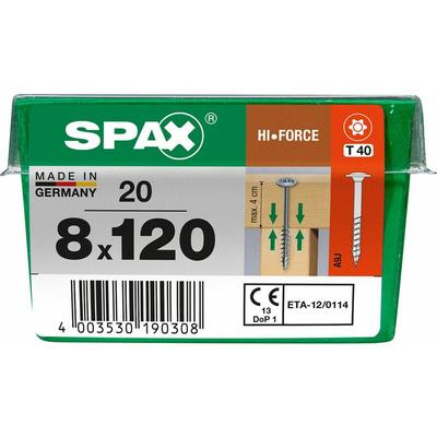 Holzbauschrauben 8.0 x 120 mm tx 40 - 20 Stk. Holzschrauben - Spax