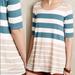 Anthropologie Tops | Anthro Puella Stripe Pullover Top Xs Loose | Color: White | Size: Xs