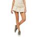Free People Skirts | Free People Skirt Positano Lace-Up Mini Women Beige Sz 12 | Color: Cream | Size: 12