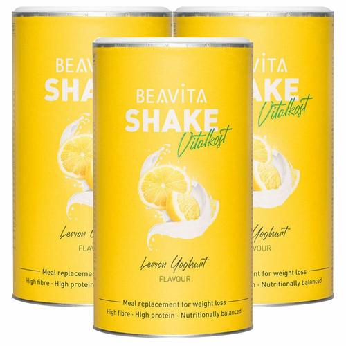 Beavita Vitalkost Plus Diät-Shake, Zitrone-Joghurt 3x572 g Pulver