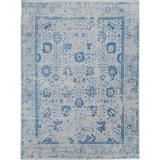 Blue/Gray 96 x 0.25 in Area Rug - Bokara Rug Co, Inc. Hand-Knotted High-Quality Silver & Light Blue Area Rug Viscose/Wool | 96 W x 0.25 D in | Wayfair