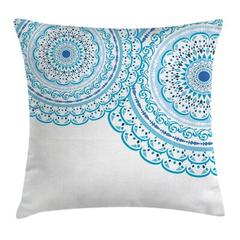 Ambesonne Mandala Throw Pillow Cushion Cover, Wedding Invitation Card Theme Lace Mandala & Place For Text Art Print | 18" x 18" | Wayfair