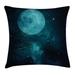 East Urban Home Ambesonne Space Throw Pillow Cushion Cover, Moon On Starry Sky Universe Cosmos Space Themed Twilight Celestial Scenery | Wayfair