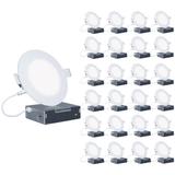 Infibrite 4" Ultra Slim Selectable CCT IC LED Canless Recessed Lighting Kit in White | 0.3 H x 4.8 W in | Wayfair IB-001-8-9W-HLW-24PK
