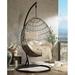 Dakota Fields Osaze Swing Chair w/ Stand Wicker/Rattan in Brown | 77 H x 37 W x 37 D in | Wayfair 80B850AE5ADC4AF99F68222EAE1BEE5E