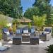 Bay Isle Home™ Grano 7 Piece Patio Rattan Sofa Seating Group w/ Cushions (Includes 2 Swivel Rocking Chairs) Synthetic Wicker/All | Wayfair