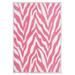 Pink/White 96 x 84 x 0.5 in Living Room Area Rug - Pink/White 96 x 84 x 0.5 in Area Rug - Everly Quinn Zebra Light Pink Area Rug For Living Room, Dining Room, Kitchen, Bedroom, , Made In USA | Wayfair