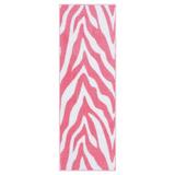 Pink/White 228 x 60 x 0.5 in Living Room Area Rug - Pink/White 228 x 60 x 0.5 in Area Rug - Everly Quinn Zebra Light Pink Area Rug For Living Room, Dining Room, Kitchen, Bedroom, , Made In USA | Wayfair