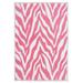 Pink/White 204 x 144 x 0.5 in Living Room Area Rug - Pink/White 204 x 144 x 0.5 in Area Rug - Everly Quinn Zebra Light Pink Area Rug For Living Room, Dining Room, Kitchen, Bedroom, , Made In USA | Wayfair