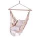Dakota Fields Omorodion Hanging Chair Hammock Cotton in Brown, Size 51.2 H x 39.4 W in | Wayfair BBF0D2DA1AE147C1A18EB6C46E502FE3