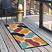 Blue/Brown 72 x 24 x 0.15 in Indoor/Outdoor Area Rug - Beachcrest Home™ Medfield Machine Made Power Loom Indoor/Outdoor Area Rug in Blue/Orange/Yellow/Teal | Wayfair