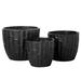 Dakota Fields Peddireddy 3-Piece Cearmic Pot Planter Set Ceramic in Black | 6 H x 7.5 W x 7.5 D in | Wayfair BD555E745D3D472A946FB99EFF191BE1