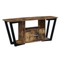 Graystone 60 inch 1 Drawer TV Stand with Shelves in Barnwood/Black - Convenience Concepts 112085BDWBL