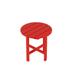 Lark Manor™ Salvo All-weather Patio Round Adirondack HDPE Plastic/Resin Outdoor Side Table in Red | 18 H x 18 W x 18 D in | Wayfair