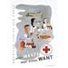 Buyenlarge 'Don't Waste What Others Want: American Junior Red Cross' by Dagmar Wilson Vintage Advertisement Paper in Gray/Orange | Wayfair