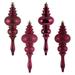 The Holiday Aisle® 7" 4-Finish Finial Ornament Plastic in Red | 7 H x 3 W x 3 D in | Wayfair 99FA853CCD514F13A12002D848FAD647