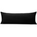 Eider & Ivory™ Hollow Fiber Filled Body Pillow, 20" X 54" - White Velvet in Black | 54 H x 20 W x 5 D in | Wayfair DB172552193C4EB9B6E1F229C9037A0E