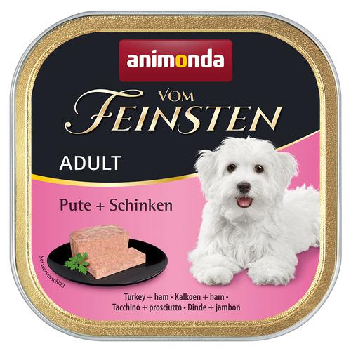 24x 150g Adult getreidefrei: Pute & Schinken Animonda Vom Feinsten Hundefutter nass