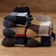 Chaussettes longues en cachemire antigel pour hommes chaussettes à carreaux laine chaude grande