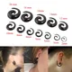 Alisouy – jauges d'oreille spirales en acrylique noir 1 paire 1.6-20mm bouchons extensibles