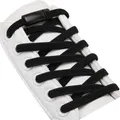 Lacets de chaussures élastiques noirs pour hommes et femmes fermeture magnétique en métal