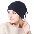 Bonnet queue de cheval Messy Bun pour femmes et filles bonnets chauds casquettes avec crochet pour