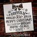 Family Christmas Ornament Word Art Stencil by StudioR12 DIY Holiday Hope Love Home Decor Craft & Paint Wood Sign Reusable Mylar Template Holly Jolly Gift Select Size 18 inches x 18 inches