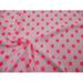 10 Yard Lot Printed Liverpool Textured Stretch Fabric Sm Polka Dot Neon Pink White G302