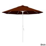 California Umbrella 9' Rd. Aluminum/Fiberglass Rib Market Umb, Deluxe Crank Lift/Collar Tilt, White Finish, Pacifica Fabric