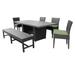 Barbados Rectangular Outdoor Patio Dining Table With 4 Chairs and 1 Bench