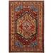 Animal Pictorial Silk/ Wool Turkoman Persian Area Rug Handmade Carpet - 4'4" x 7'2"