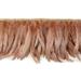 ZUCKER Bronze Iridescent Coque Feather Fringe - Rose - Gold