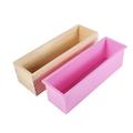 Haofy Rectangle Mold Flexible Soap Mold Rectangle Silicone Liner Soap Mould Wooden Box DIY Making Tool Bake Cake Bread Mold