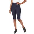 Plus Size Women's Comfort Stretch Bermuda Jean Short by Denim 24/7 in Indigo Wash (Size 40 W)