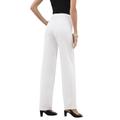 Plus Size Women's Classic Bend Over® Pant by Roaman's in White (Size 44 T) Pull On Slacks
